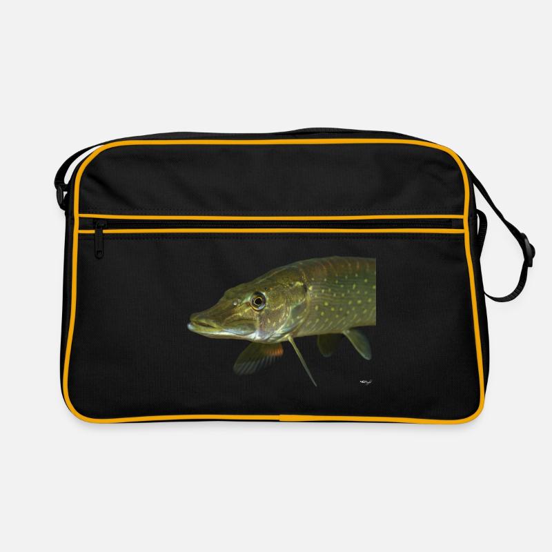 Hecht - Retro Tasche - Schwarz/Gold