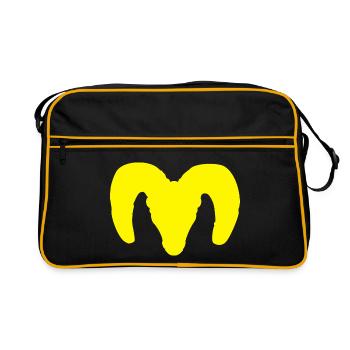 Silhouette de mouflon d’Amérique – Pure Wilderness - Sac Retro - noir/or - Devant