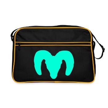 Silhouette de mouflon d’Amérique – Pure Wilderness - Sac Retro - noir/or - Devant