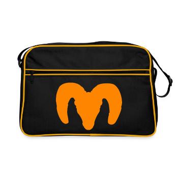Silhouette de mouflon d’Amérique – Pure Wilderness - Sac Retro - noir/or - Devant
