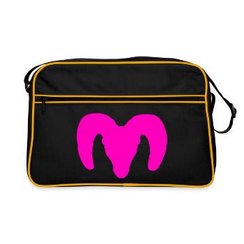 Silhouette de mouflon d’Amérique – Pure Wilderness - Sac Retro - noir/or - Devant