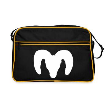 Silhouette de mouflon d’Amérique – Pure Wilderness - Sac Retro - noir/or - Devant