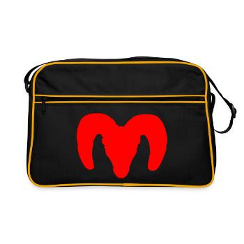 Silhouette de mouflon d’Amérique – Pure Wilderness - Sac Retro - noir/or - Devant