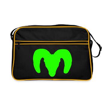 Silhouette de mouflon d’Amérique – Pure Wilderness - Sac Retro - noir/or - Devant