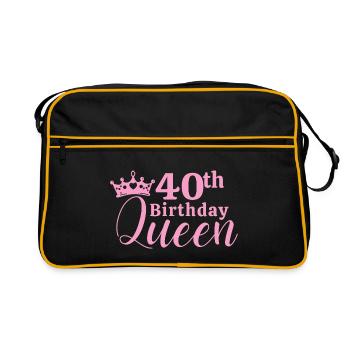 40e anniversaire - Sac Retro - noir/or - Devant
