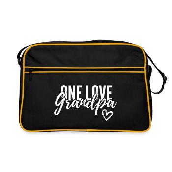UN GRAND-PÈRE D’AMOUR. CADEAU DE GRAND-PÈRE - Sac Retro - noir/or - Devant