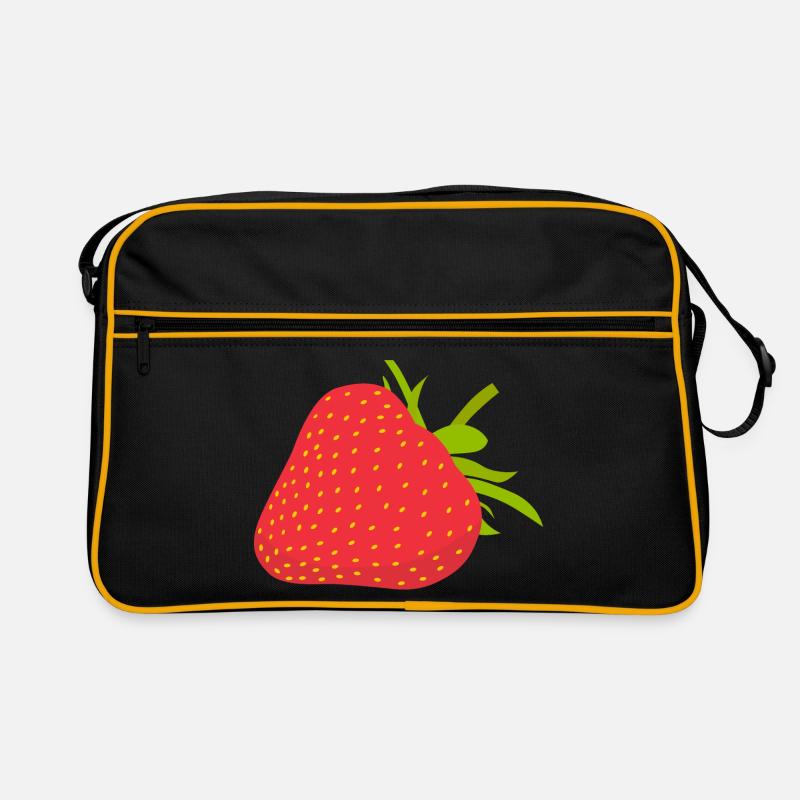 Erdbeere Retro Tasche