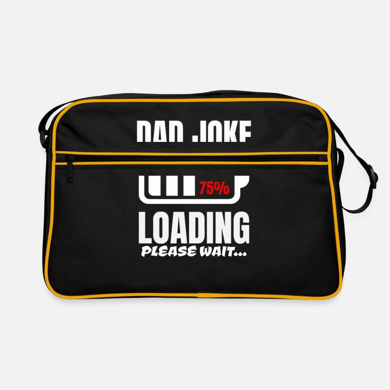 Mens Dad Joke Loading Please Wait Funny Father Day Retro Bag