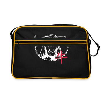Bull Japanese Damon art face Skull devil T Shirt - Retro Bag - black/gold - Front
