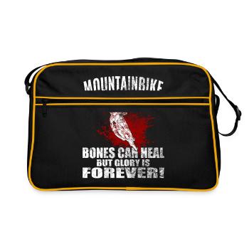 Mountainbike downhill racing, Fahrrad Mountainbike - Retro Tasche - Schwarz/Gold - Vorne