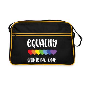 LGBT Pride Month - Equality Hurts No One - Retro Bag - black/gold - Front