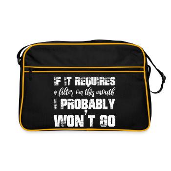 S’il nécessite un filtre sur cette bouche, je - Sac Retro - noir/or - Devant