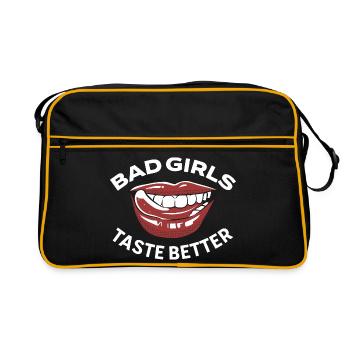 Les mauvaises filles ont meilleur goût que les filles tatouées B - Sac Retro - noir/or - Devant