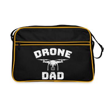 Papa Drone Dad Drohne - Retro Bag - black/gold - Front