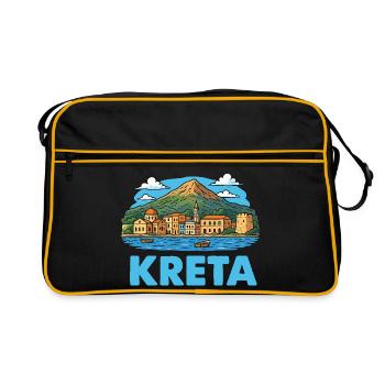 Crete Island - Retro Bag - black/gold - Front