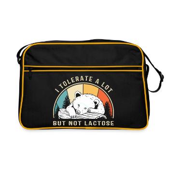 Milk Allergy Lactose Intolerance Flatulence - Retro Bag - black/gold - Front