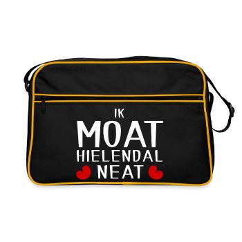 I Moat Hielendal Neat - Frisian proverb - Retro Bag - black/gold - Front