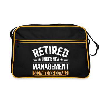 Retired Under New Management See Wife for Details - Retro Bag - black/gold - Front