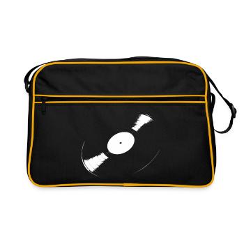 Vinyl – was sonst? - Retro Tasche - Schwarz/Gold - Vorne