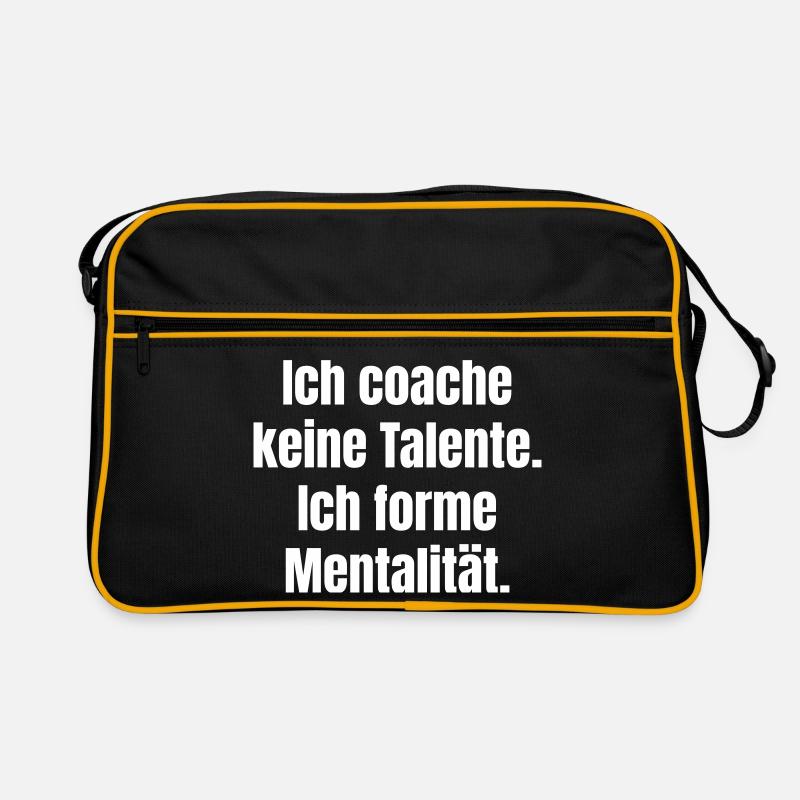Shaping mentality instead of talent coaching - Retro Bag - black/gold