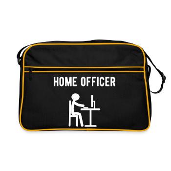 Home officer - Retro Tasche - Schwarz/Gold - Vorne