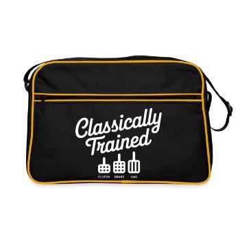 Classically Trained Petrolhead Car Mechanic - Retro Bag - black/gold - Front
