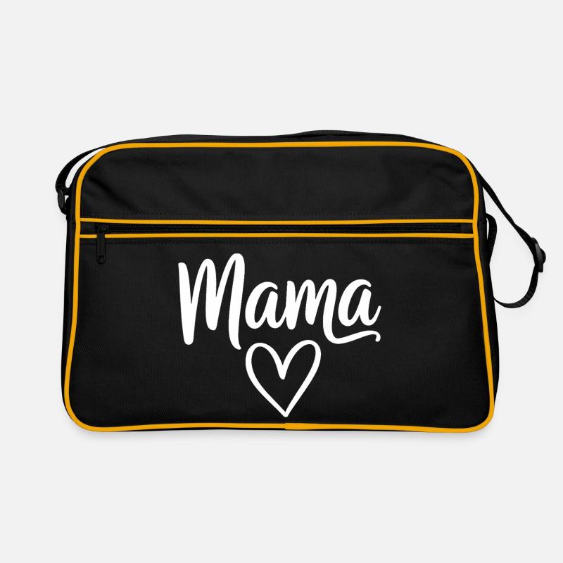 Mama Heart Script Retro Bag