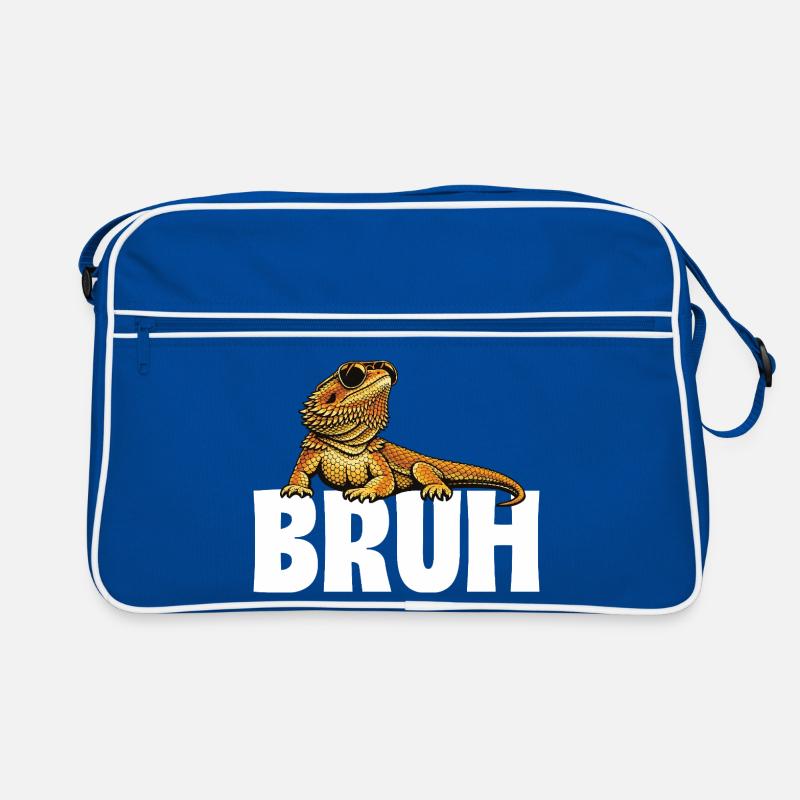 Bruh Bartagrache Lustiger Bartagame Retro Tasche