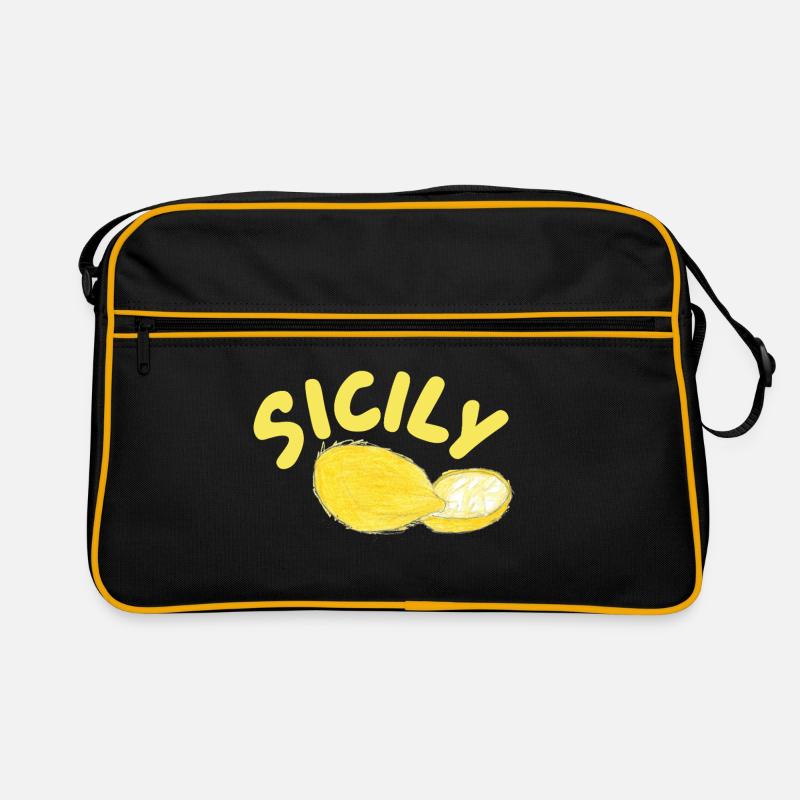 Illustration des citrons de Sicile - Sicile Sac Retro