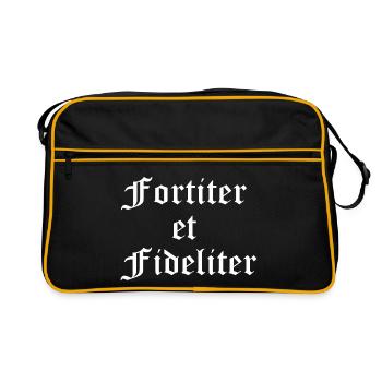 Fortiter et Fideliter Gothic - Retro Bag - black/gold - Front