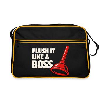 Rinse It Like a Chef | Plumber Humor - Retro Bag - black/gold - Front