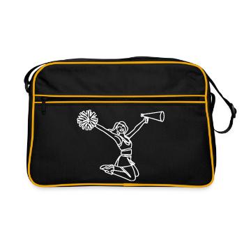Sketch de pom-pom girl - Sac Retro - noir/or - Devant