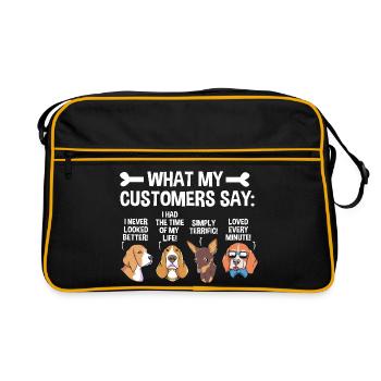Toiletteur pour chiens - Sac Retro - noir/or - Devant