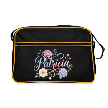 Patricia Flower Font - Retro Bag - black/gold - Front