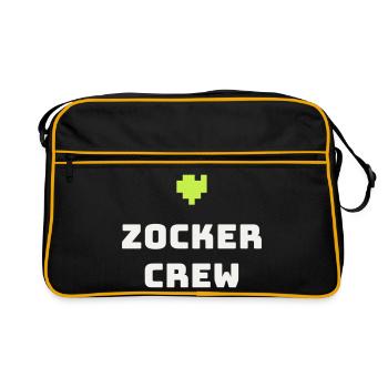 Gamer Crew Gamer Gaming Pixel Console Cadeau - Sac Retro - noir/or - Devant