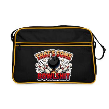 Das ist ein komisches Bowling-Wortspiel-Meme - Retro Tasche - Schwarz/Gold - Vorne