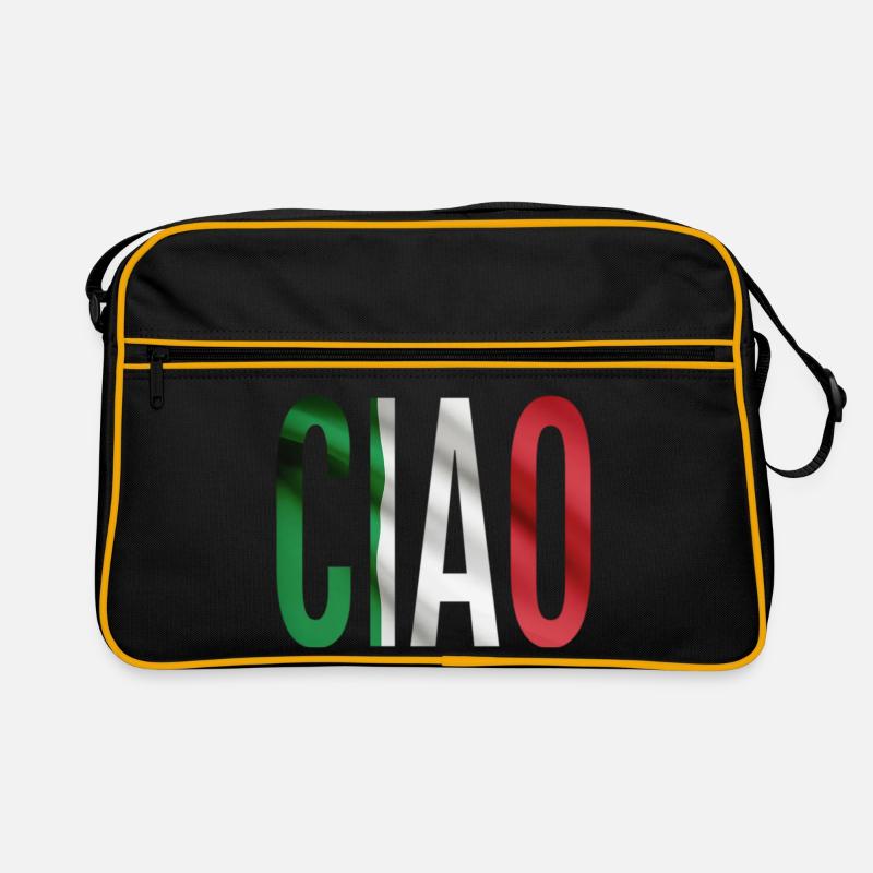 Ciao! Salutations aux couleurs du drapeau italien Sac Retro