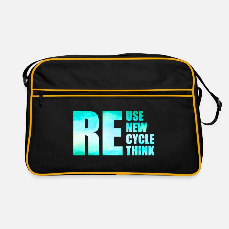 Reuse Renew Recycle Rethink Retro Tasche