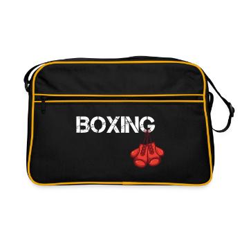 Boxe - gants de boxe de boxe - Sac Retro - noir/or - Devant