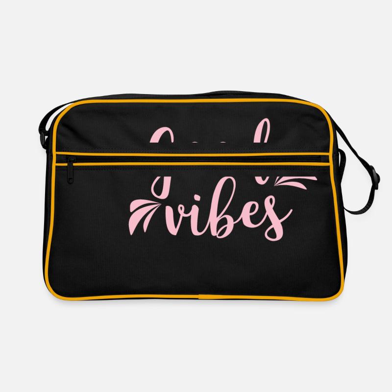 Good Vibes Yoga pink Retro Tasche