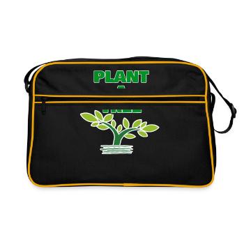 Plant a Tree - Sac Retro - noir/or - Devant