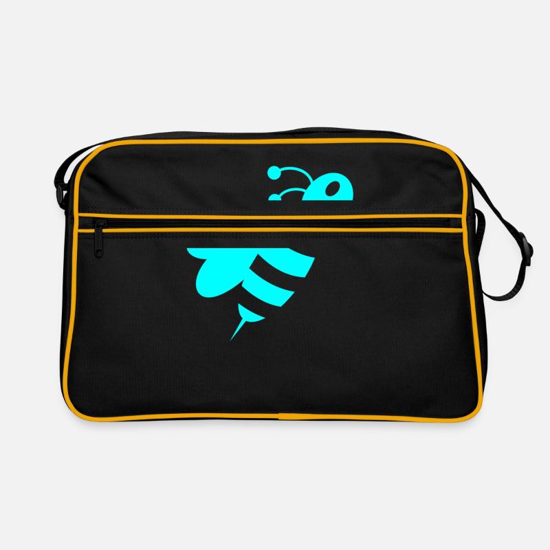 Biene - Retro Tasche - Schwarz/Gold