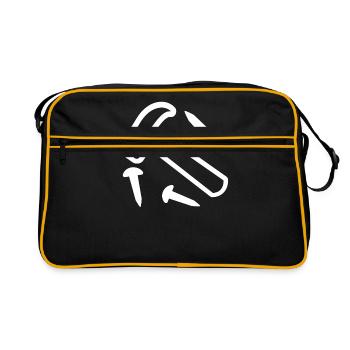 Hammer und Nagel - Retro Tasche - Schwarz/Gold - Vorne