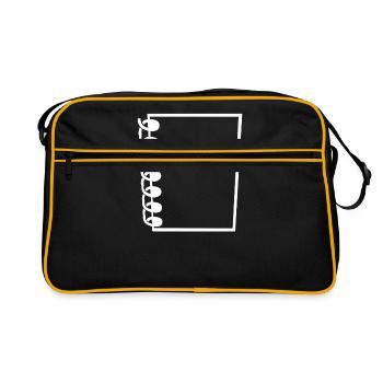 Bloc-notes - Sac Retro - noir/or - Devant