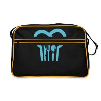Bonnet de cuisine - Sac Retro - noir/or - Devant