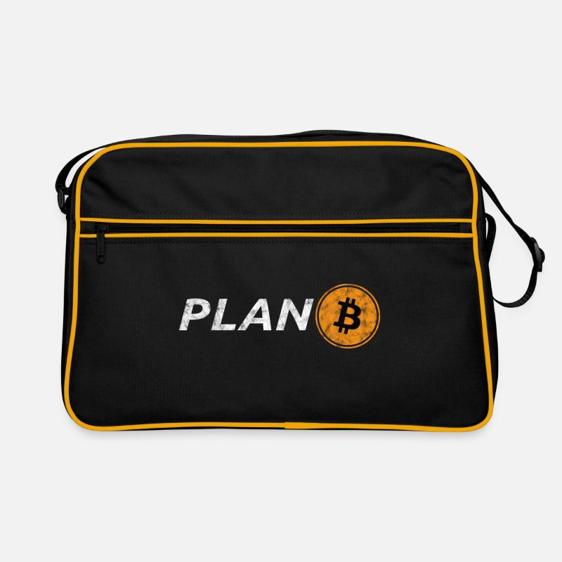 Bitcoin Plan B Logo Hodl Crypto Freedom Symbol Retro Bag