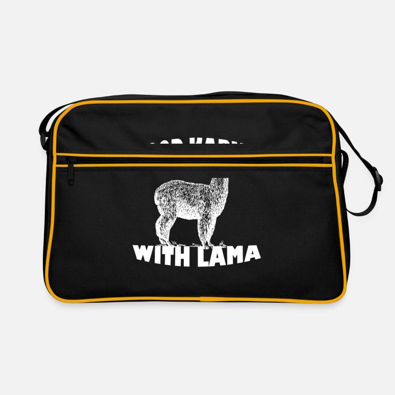 lama - Sac Retro - noir/or