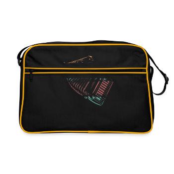 Retro Farben Akkordeon Musiker Geschenkidee - Sac Retro - noir/or - Devant