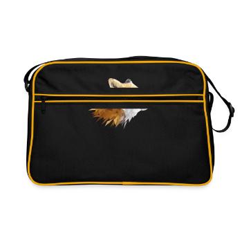 Nature Splinters Fox Graphic Art Gift Idea - Retro Bag - black/gold - Front