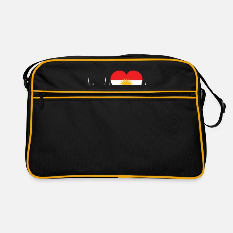 Kurdistan gift Kurds flag - Retro Bag - black/gold